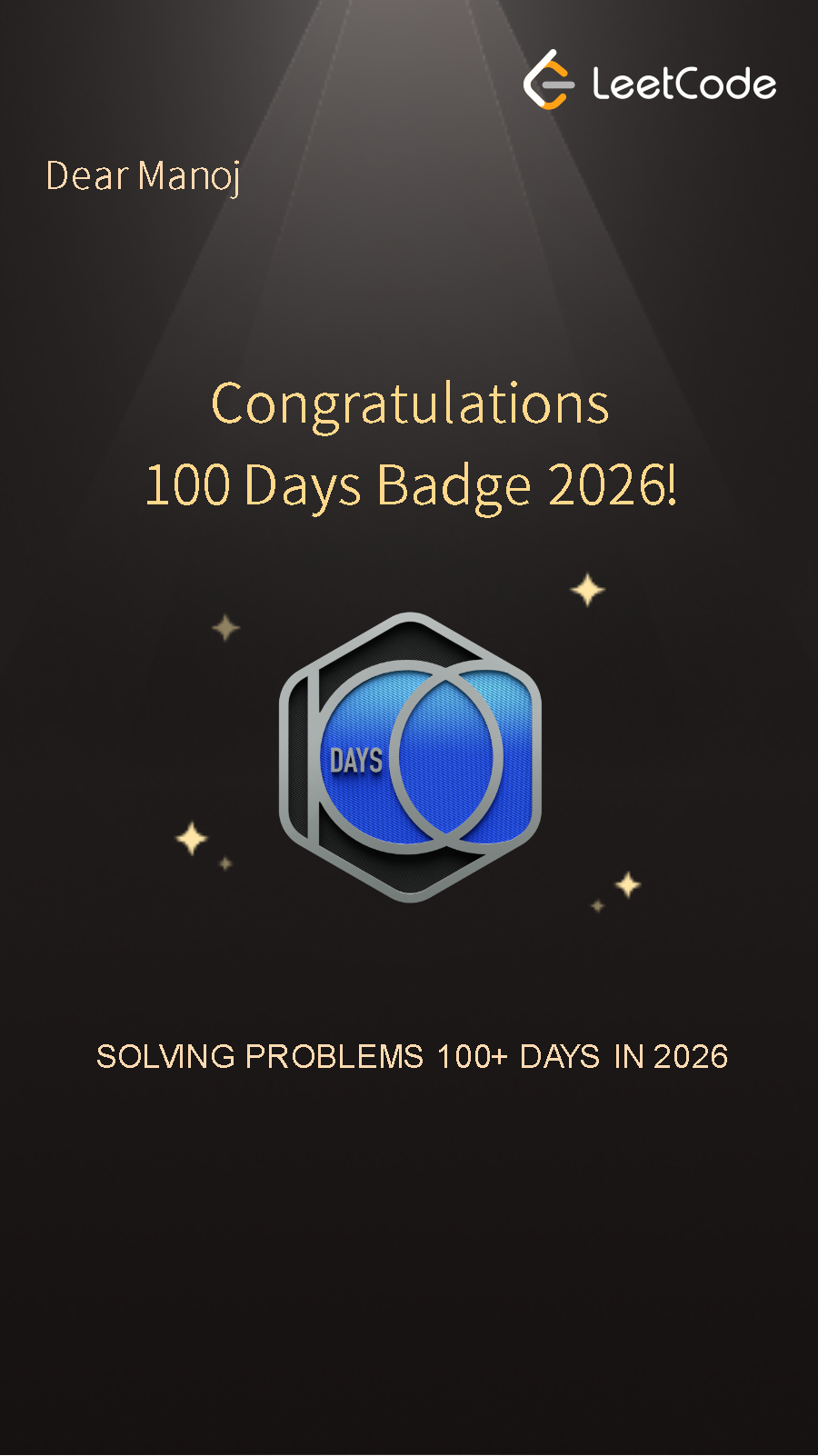 100 Days Badge 2026